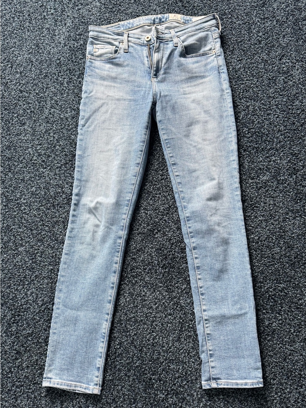 Ag Adriano Goldschmied Prima Ankle Light Blue Cigarette Ankle Jeans, 26R